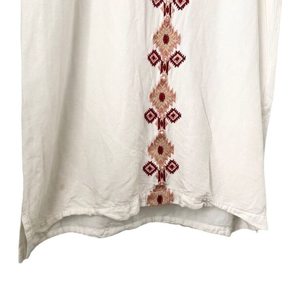 Driftwood Boho Embroidered Crewneck Tunic Dress in Size Small - Picture 10 of 13